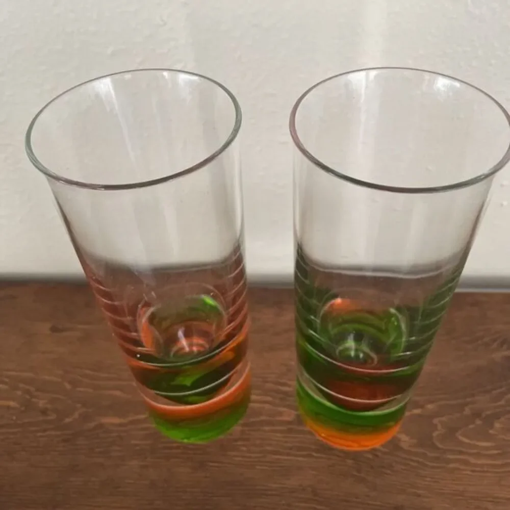 Merritt Acrylic 14oz Tumblers Set 2 Paradise Tuscan Farmhouse 23287 Tall Glasses